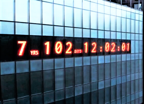 Clock time, a New York appare l’orologio per salvare la terra